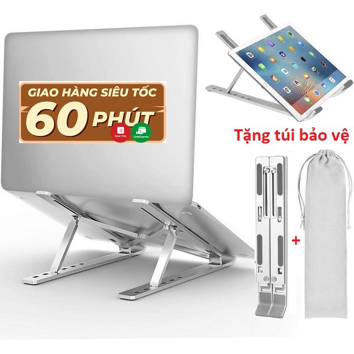 Giá đỡ máy tính macbook, laptop, ipad nhôm thu gọn tiện lợi