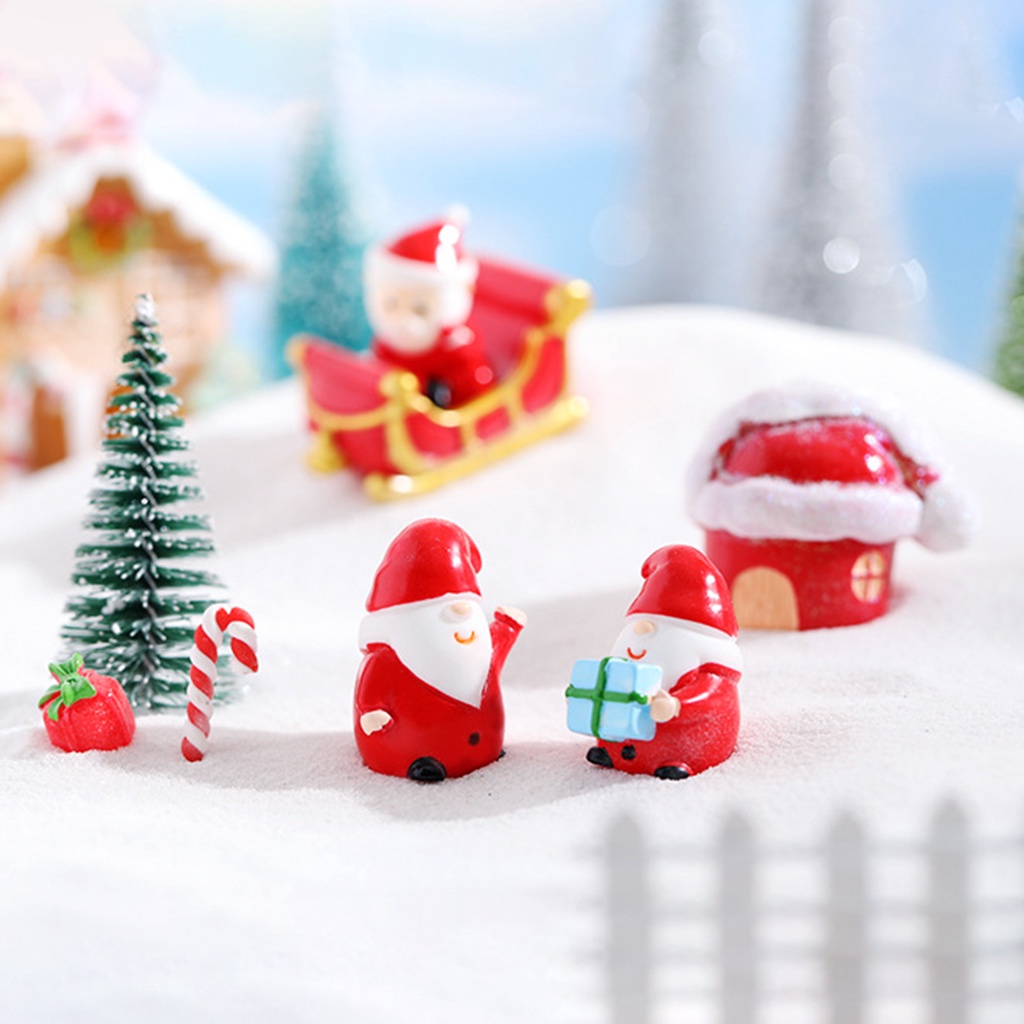 Phụ Kiện Trang Trí Giáng Sinh Hình Ông Già Noel / Tuần Lộc Bằng Nhựa Resin Chống Mài Mòn
