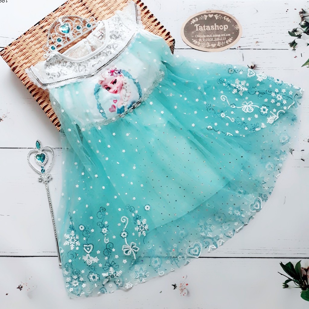 VÁY CÔNG CHÚA ELSA lung linh 13-33kg