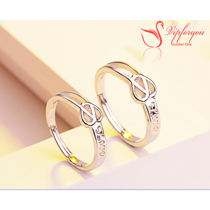 Nhẫn Cặp Đôi Thời Trang Bạc 925 Chữ Love Lãng Mạn Cho Tình Nhân - số lượng 02 chiếc - (tặng hộp đựng nhẫn cực xinh)