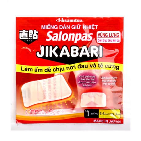 Miếng dán giữ nhiệt SALONPAS JAKABARI- hộp 8 gói