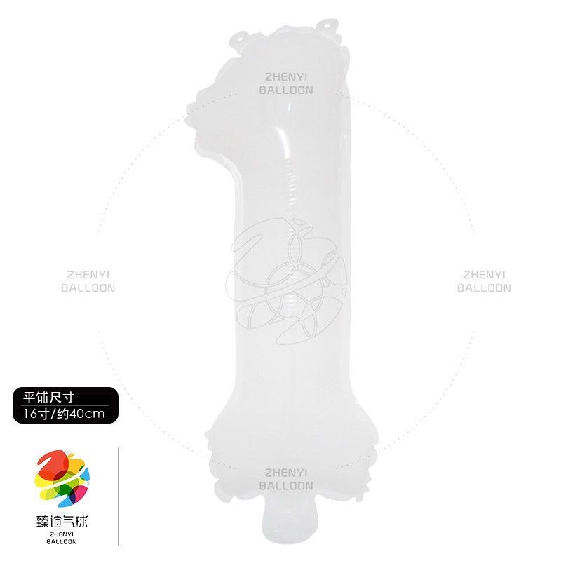 Bong Bóng Lõi Nhôm Hình Chữ Số 16 inch   Trang Trí Tiệc Sinh Nhật Bé