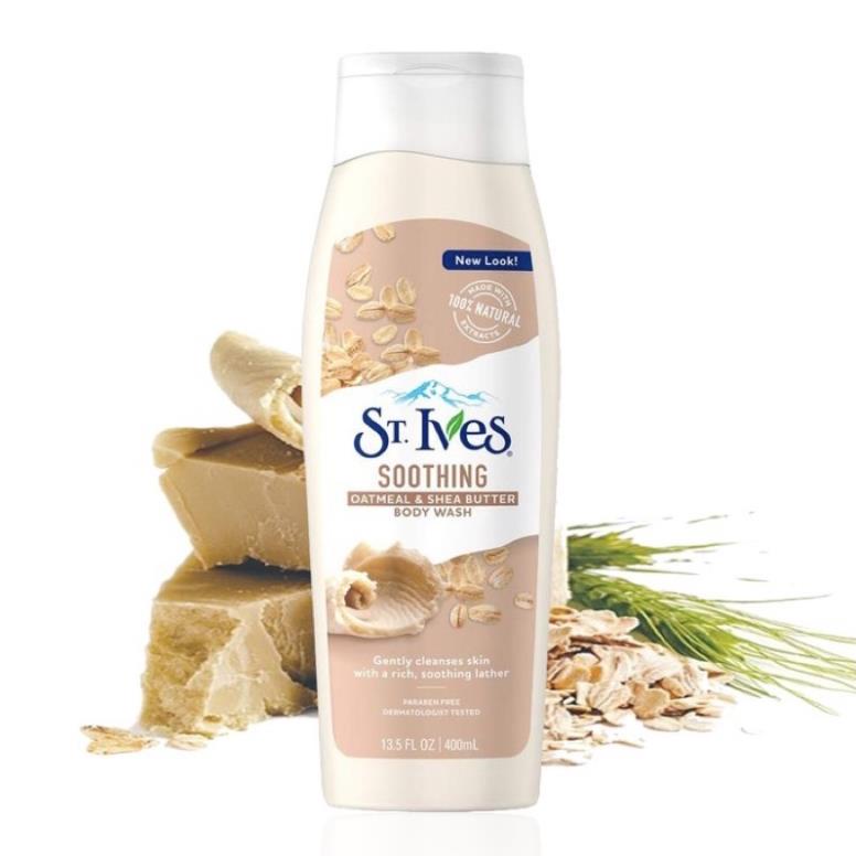 Sữa Tắm dưỡng ẩm, tẩy tế bào chết St.Ives Yến Mạch Và Bơ 400ml