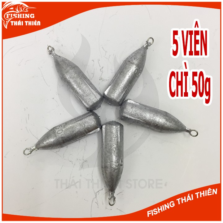 Combo 5 Viên Chì Câu Cá Hỏa Tiễn 30g