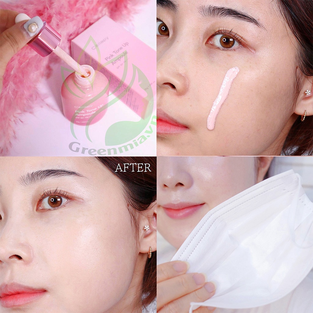 Serum Cellapy Pink Tone Up Ampoule SPF35 PA+++ 30ml Dưỡng Trắng Hồng Chống Nắng [MẪU MỚI NHẬP KHẨU CHÍNH HÃNG]