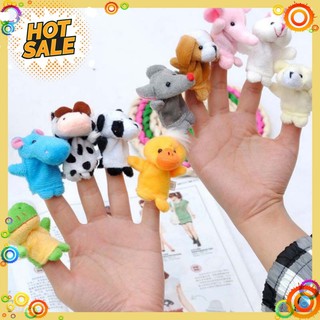 Tg. set 10 rối ngón tay thú cưng chơi với bé cả ngày