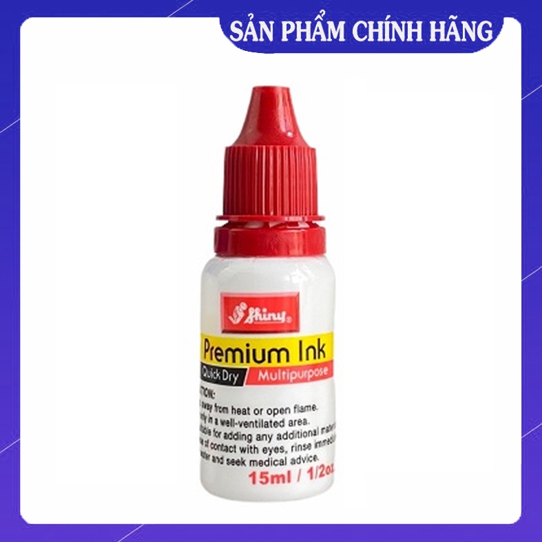 Mực Dầu đóng dấu lên tất cả các chất liệu nilon, túi bóng kính, nhựa... dung tích 15ml chính hãng Shiny