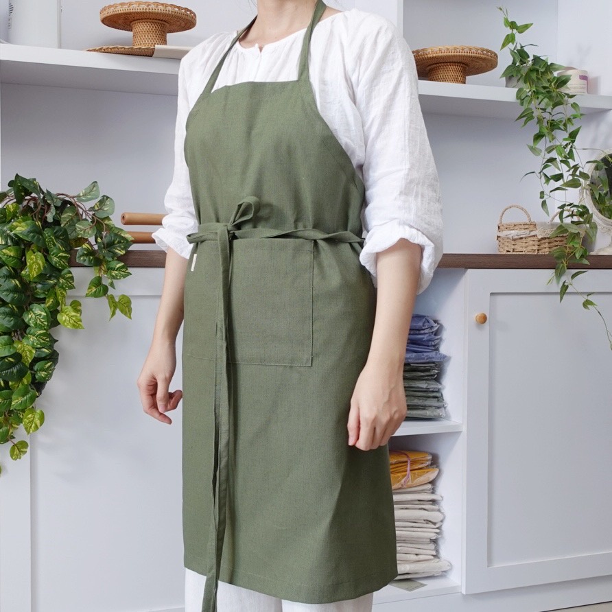 Tạp dề linen dây đeo