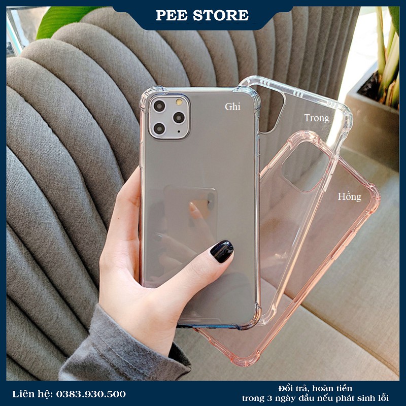 ỐP LƯNG IPHONE SILICON CÓ GỜ CHỐNG SỐC 4 GÓC - PEE STORE