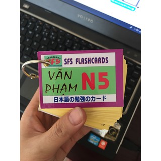 Flashcards ngữ pháp N5 - Thẻ học ngữ pháp N5 có ép plastic chống nước