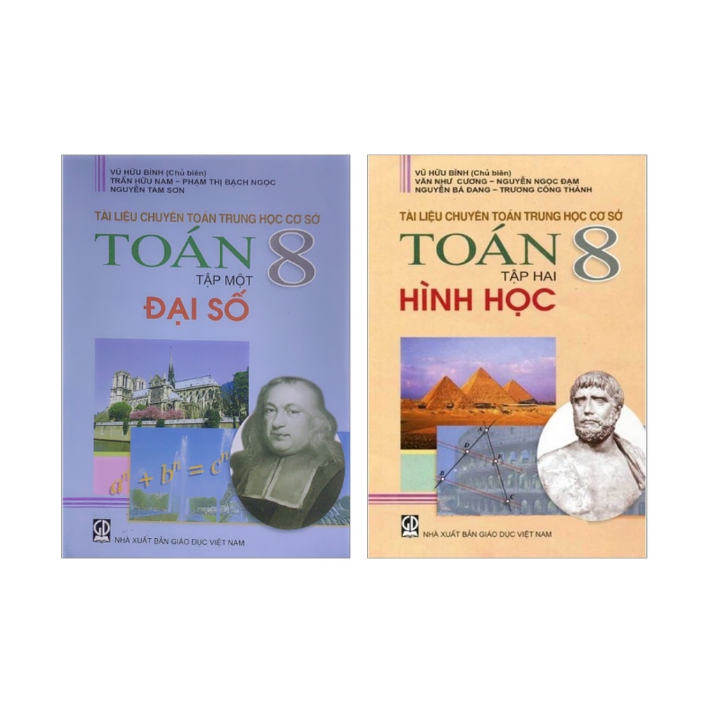 Sách - Combo Tài Liệu Chuyên Toán Trung học cơ sở Toán 8 (Đại Số +Hình Học)