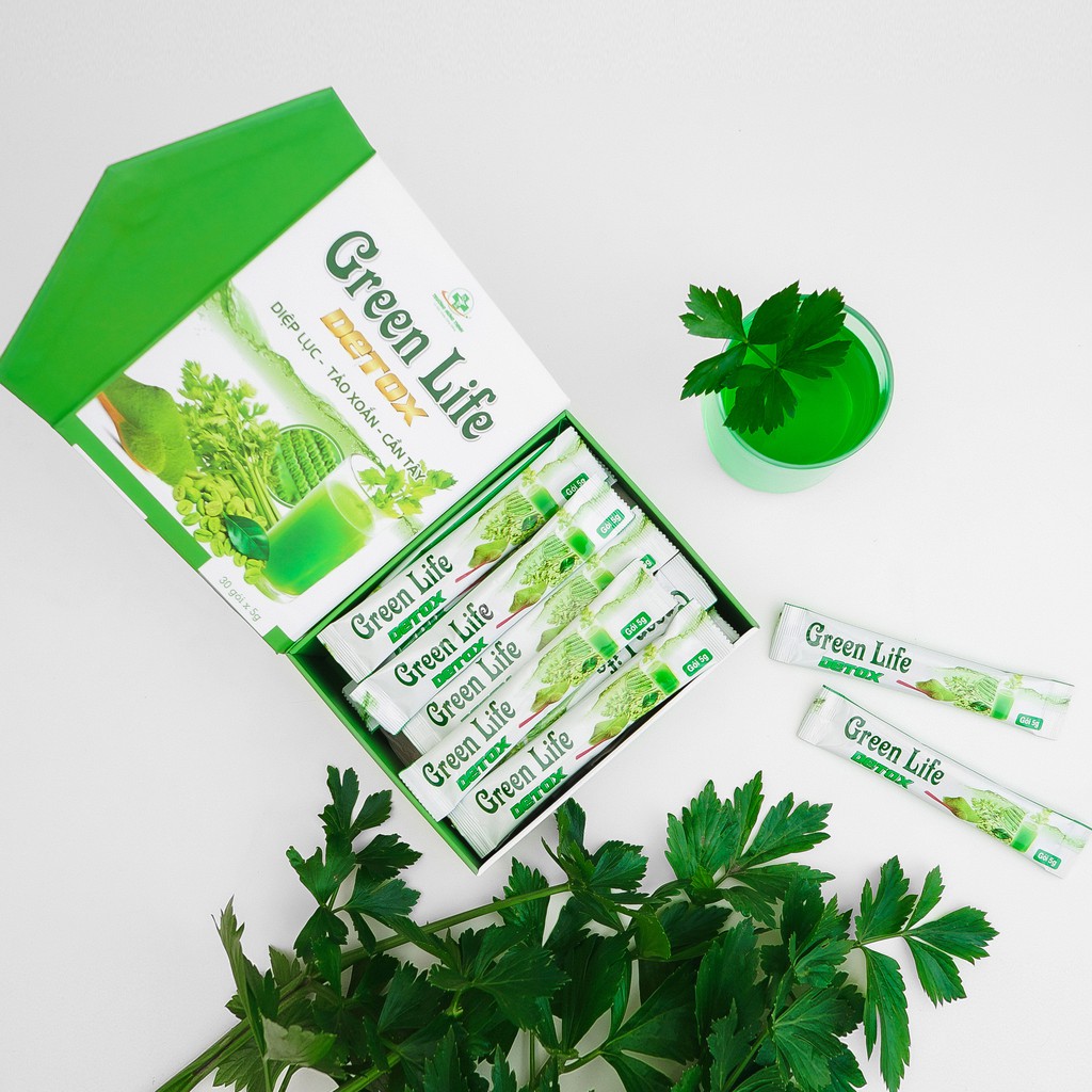 Bột Cần Tây, Tảo xoắn, Diệp lục - Green Life Detox - Hỗ trợ giảm cân hiệu quả, thanh nhiệt giải độc, làm đẹp da | WebRaoVat - webraovat.net.vn