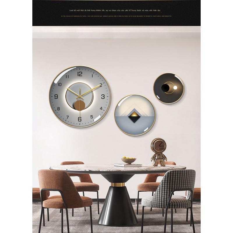 Đồng hồ bóng tối phong cảnh sang trọng ánh sáng bắc âu