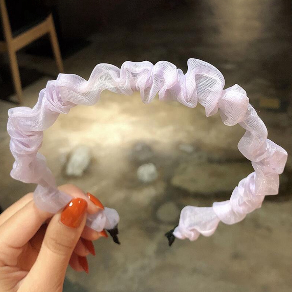 Băng đô vải ren lưới chiffon sang trọng cho nữ