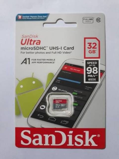 Thẻ Nhớ Sandisk Ultra A1 Micro Sd 4gb 8gb 16gb 32gb 64gb / Extreme Pro Microsdhc