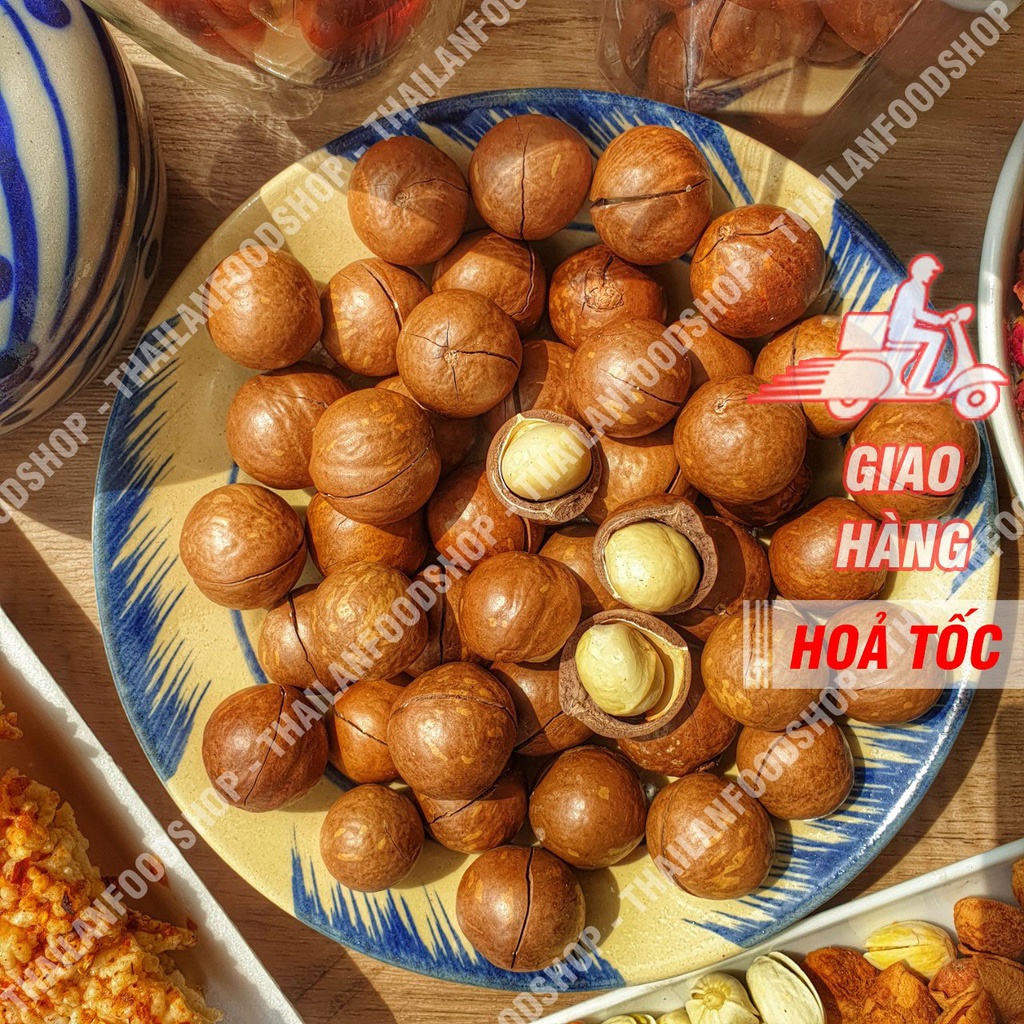Hạt Macca Nứt Vỏ Lâm Đồng Lon 400Gram - Tặng Kèm Dụng Cụ Khui Hạt