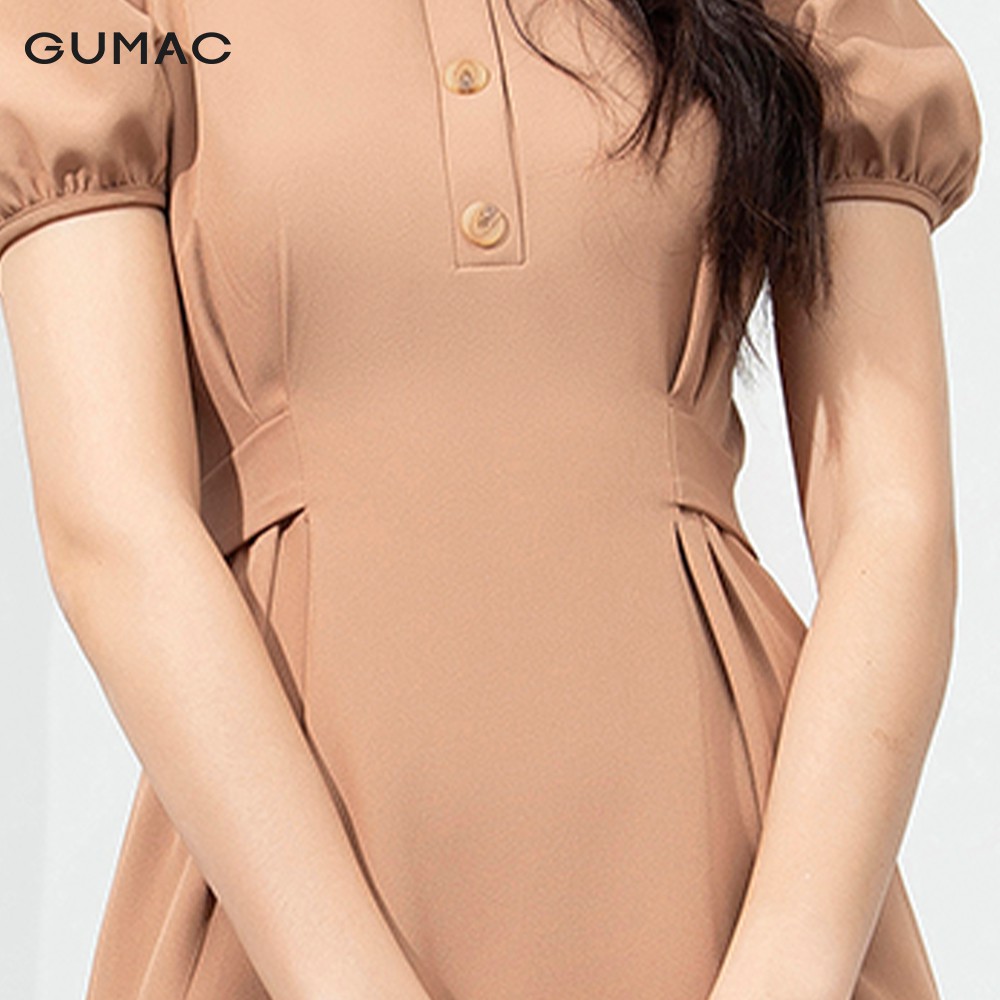 [Mã WAGU12 giảm 20% tối đa 50k đơn 150k] Đầm A dây nơ eo GUMAC DA9245 | BigBuy360 - bigbuy360.vn