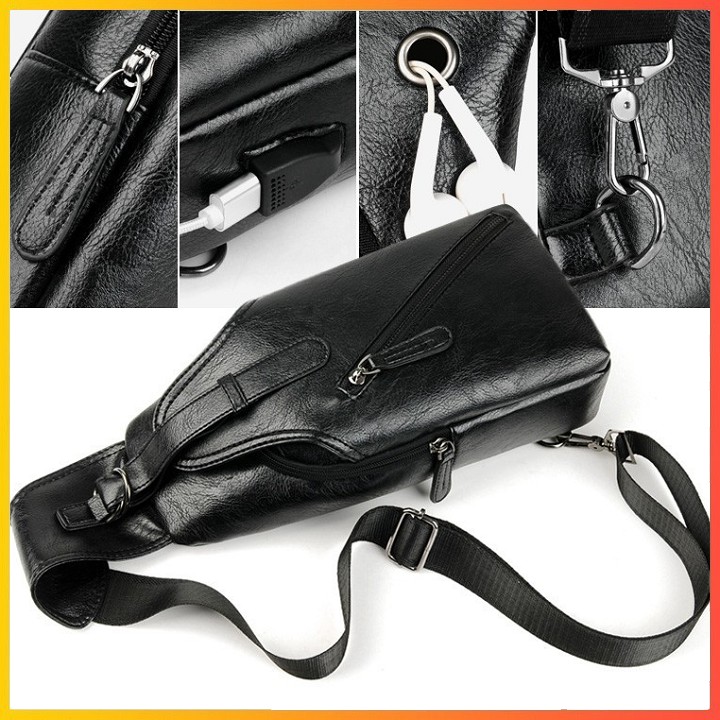 [COMBO] Túi Đeo Chéo Trước Ngực Nam Da Pu (TC15+V+D) | BigBuy360 - bigbuy360.vn