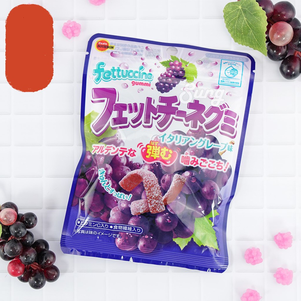 Kẹo dẻo Bourbon Fettuccine nhiều vị 50g - Hàng nội địa Nhật