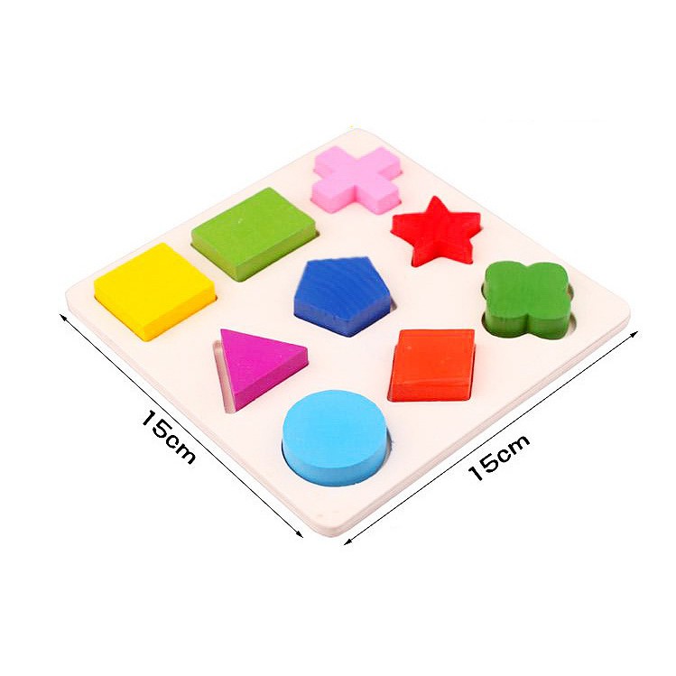 Bảng xếp các hình khối gỗ nhiều màu sắc  - Baby Toys