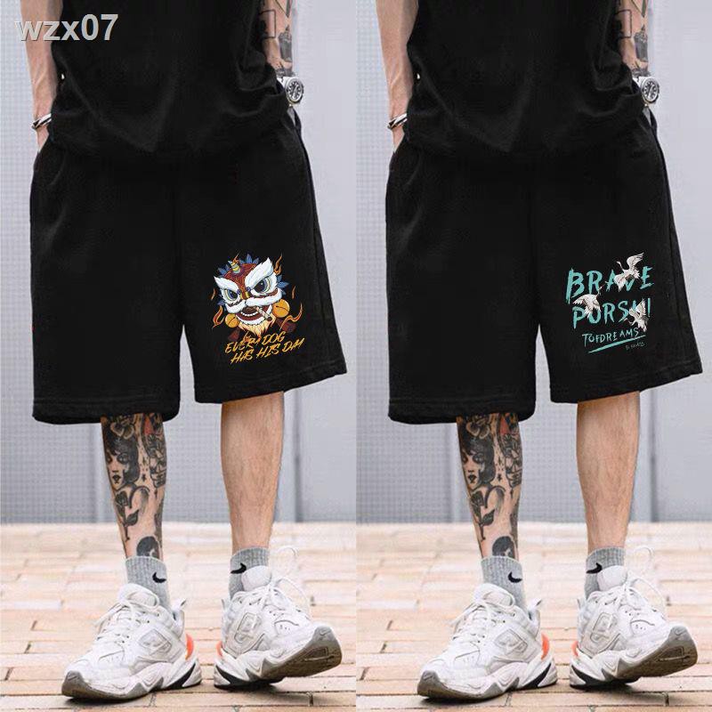 Quần short thể thao mùa hè nam hợp thời trang thương hiệu hip-hop rộng rãi cộng với size năm điểm đi biển chạy bóng