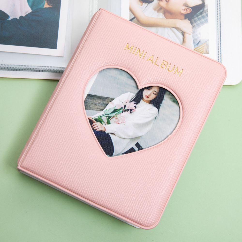 Album Đựng Ảnh / Thẻ Mini Nhiều Màu Sắc Họa Tiết Trái Tim Rỗng