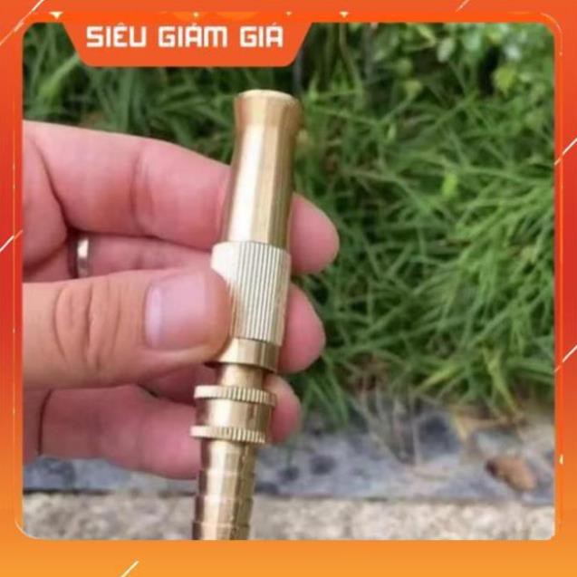 Đầu vòi xịt tăng áp mini Đầu vòi tăng áp đa năng bằng đồng tưới cây rửa xe cực mạnh 206587 tặng đai