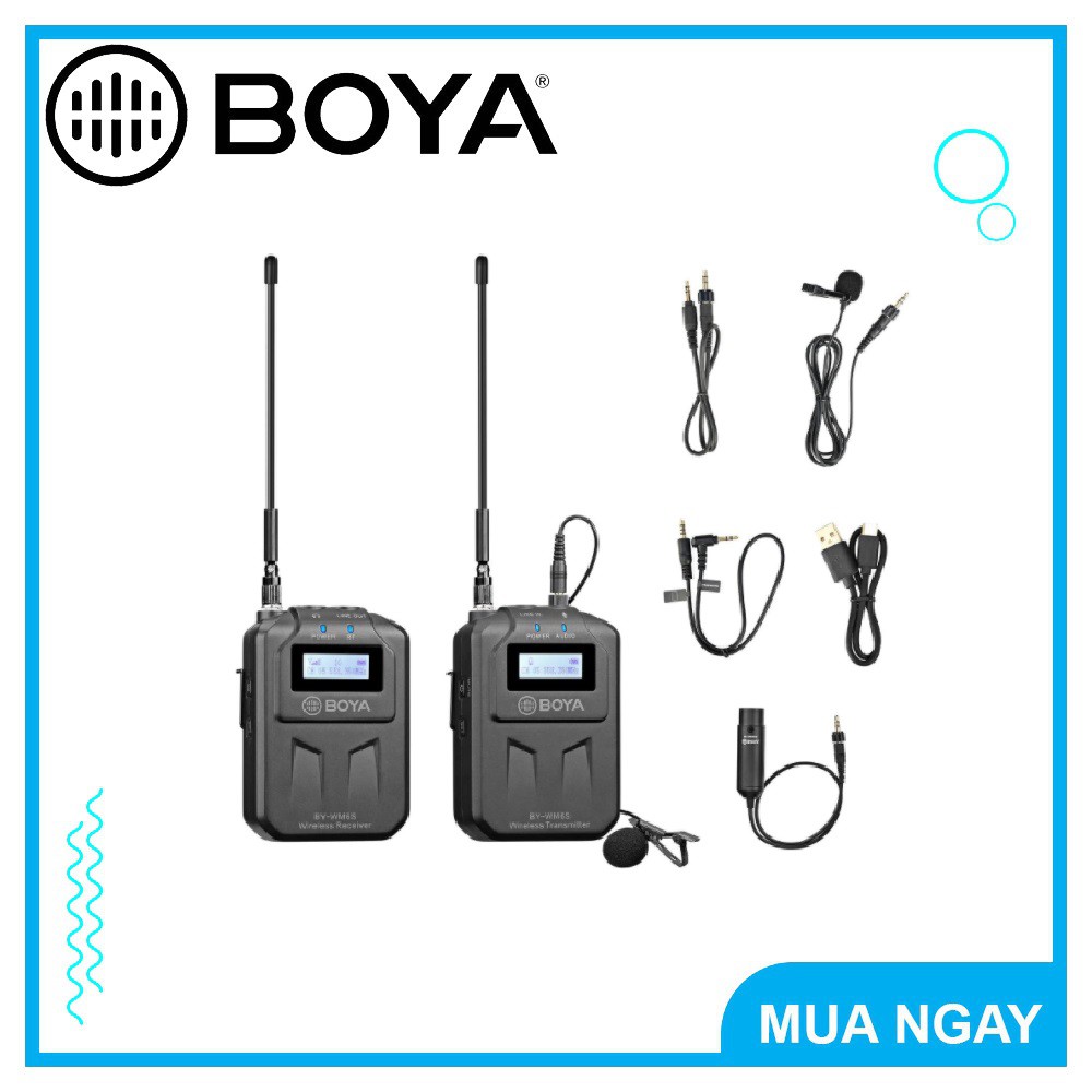 [Mã ELHACE giảm 4% đơn 300K] BOYA BY-WM6S - Mic thu âm không dây cổng 3.5mm dành cho Điện thoại và Máy ảnh