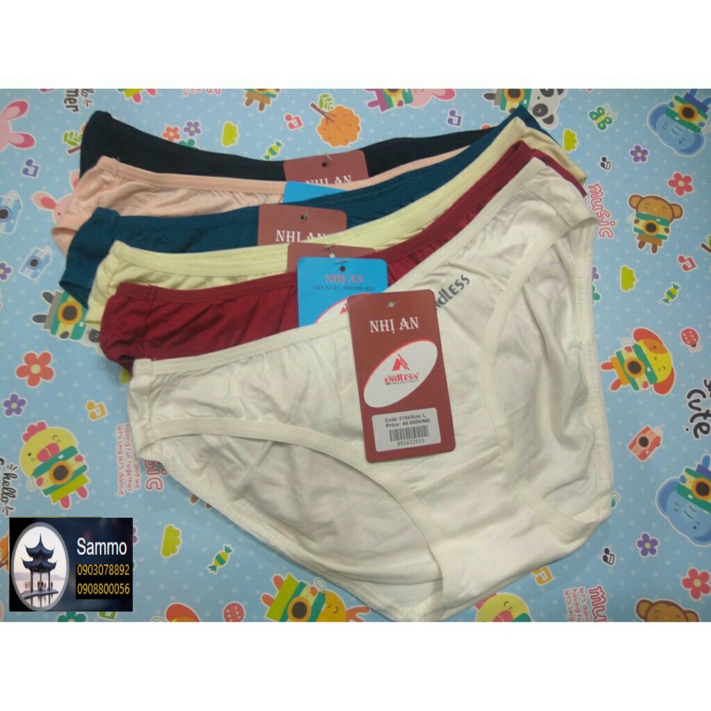 Quần Lót Cotton Nhị An Lưng Nhỏ Cty Việt Nam
