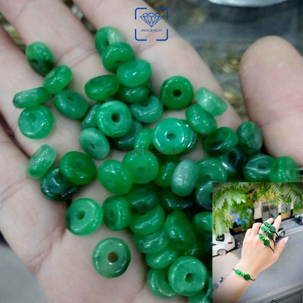 Đồng điếu đá sơn thủy làm vòng tay phong thuỷ mệnh mộc / hỏa