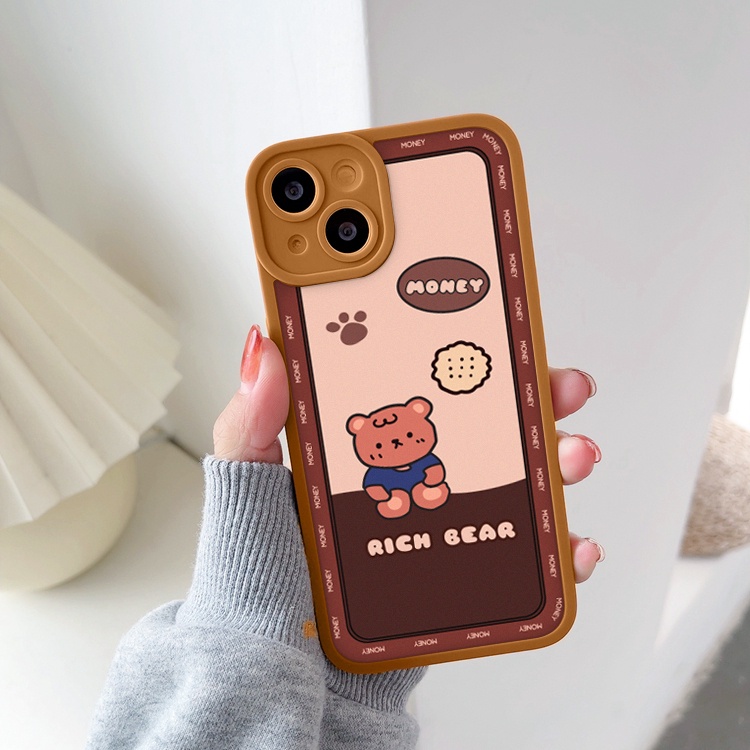 Ốp lưng iphone cạnh vuông lỗ camera bear happy 6/6splus/7/7plus/8/8plus/x/xr/xs/11/12/13/pro/max/plus/promax-Awifi B3-8