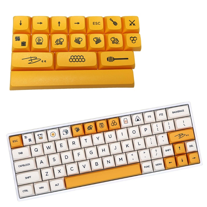 Nắp đậy phím máy tính Bonjour 18Keys XDA PBT cho GK61 SK61 TKL87 108