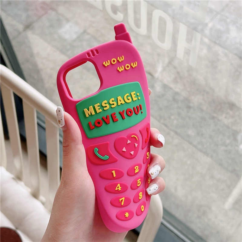 Ốp Điện Thoại Silicone Mềm Chống Sốc In Hình Hoạt Hình 3D Cho iPhone 11 12 13 Pro Max iPhone 6 7 8 Plus X XR XS Max