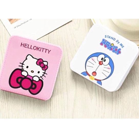Sạc Dự Phòng Mini Cầm Tay Nhỏ Gọn Hình Doremon Hello Kitty có dây deo cực tiện lợi/Munshop