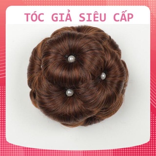 [HÀNG HOT] BÚI HOA TÓC GIẢ ĐẸP GẮN NGỌC TIỆN DỤNG