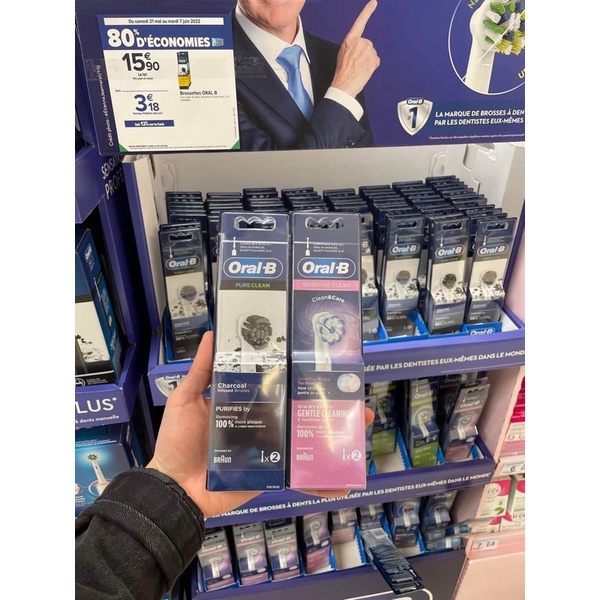 Set 2 đầu thay bàn chải oral B sensitive