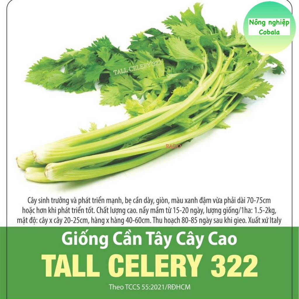 Hạt Giống Cần Tây Cây Cao (322) 5gr