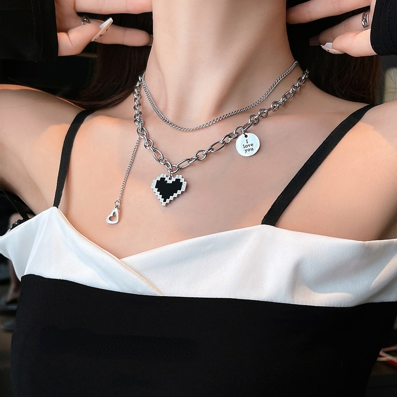 Vòng cổ Hợp Kim Mặt Trái Tim Thời Trang Cho Nữ