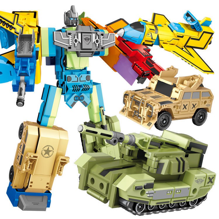 Tanks, Dinosaurs, Transformers Toys, 5 cậu bé, biến thành máy bay, trẻ em, 6 tuổi rô bốt ô tô kỹ thuật số cũ. Con tr