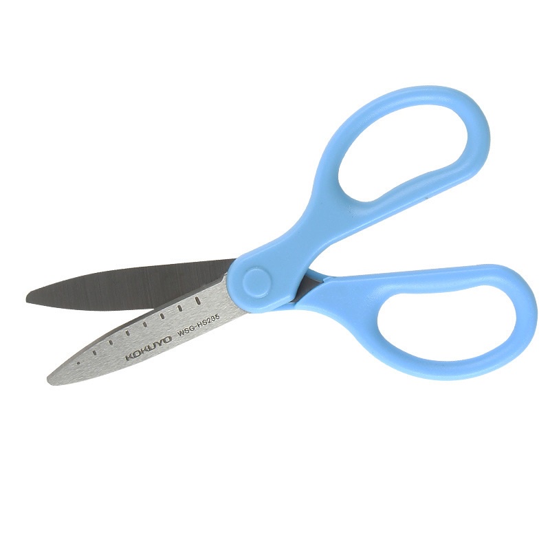 Kéo Cắt Penlab KOKUYO Fit Saxa Bằng Thép Màu Sắc Hồng Xanh Lam C6563 An Toàn Cho Trẻ Em