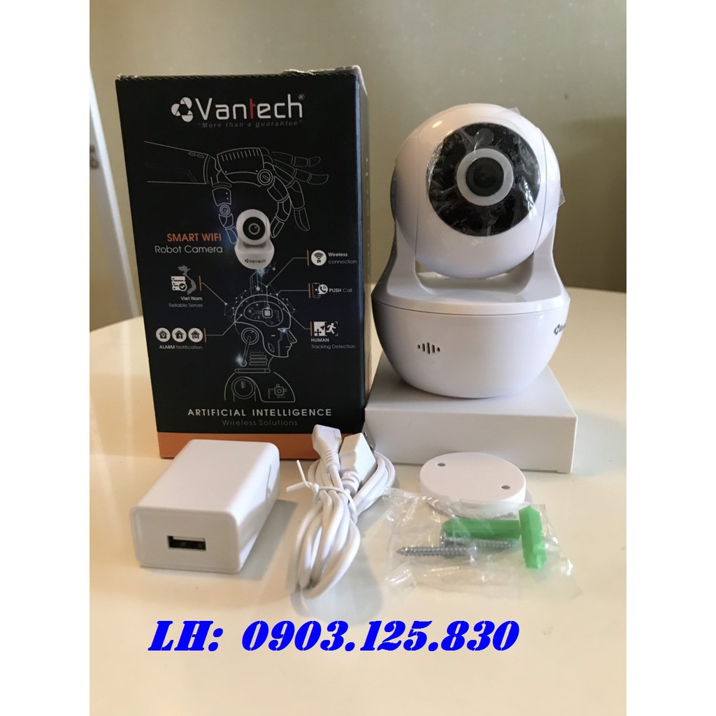 Camera IP WIFI 2.0MP Vantech xoay 360 V2010