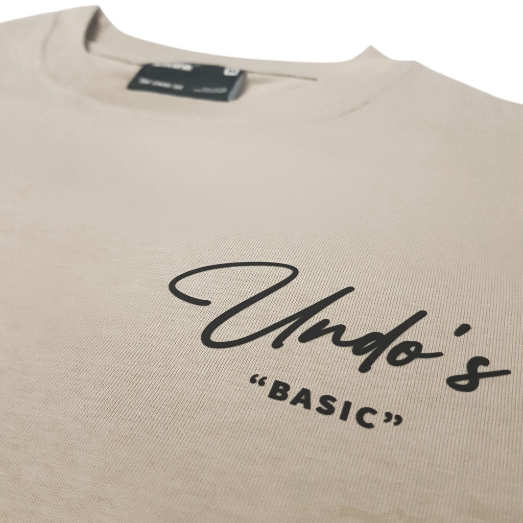 Áo Thun Unisex Undo Basic Màu Beige 100% Cotton - Local Brand Chính Hãng