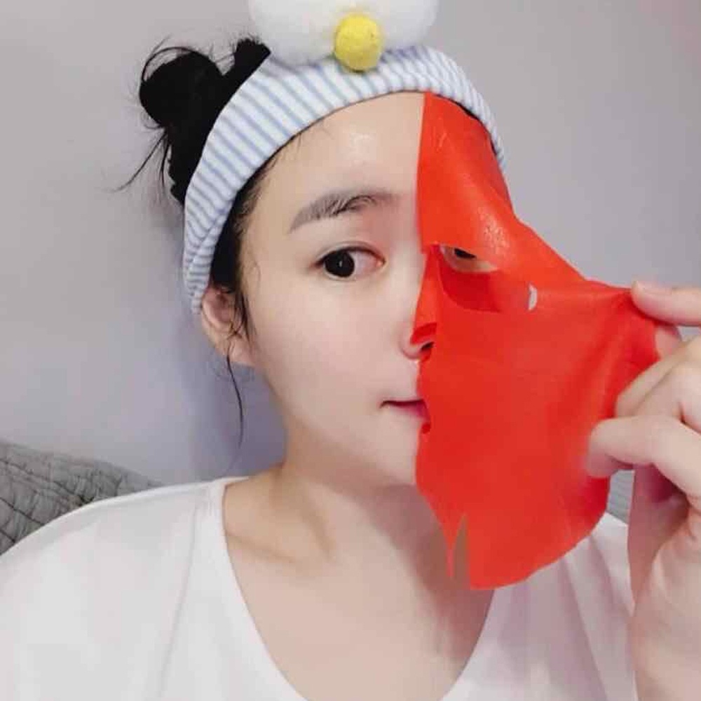 Mặt nạ dưỡng da So Natural cân bằng dộ PH Red ampoule mask PH 5.5 30ml NPP Shoptido