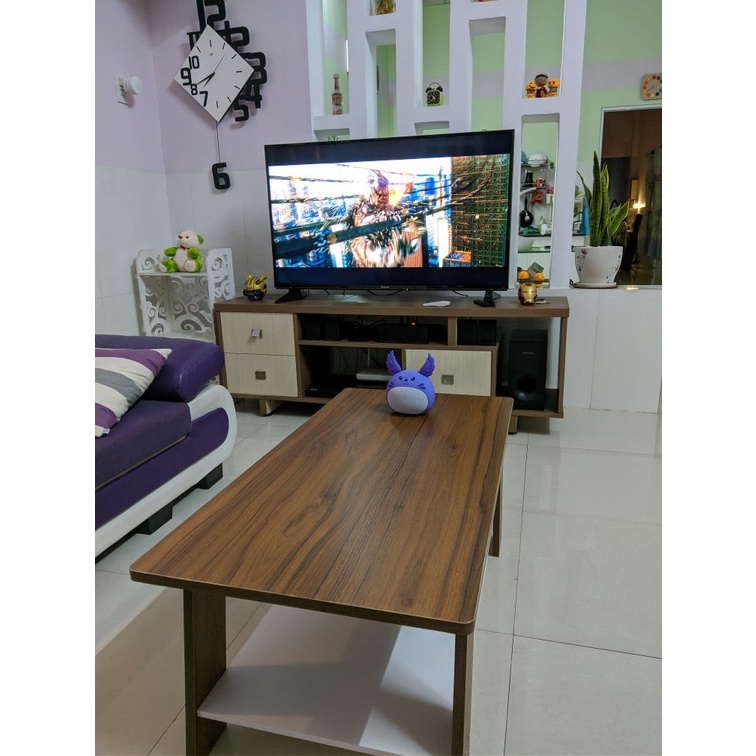 [SHIP HỎA TỐC]Bàn trà SOFA hình chữ nhật 2 tầng.GP67