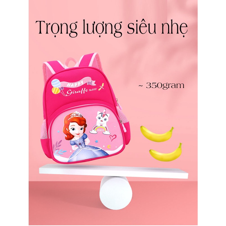 Ba lô mầm non Mẫu giáo hình siêu nhân, công chúa sofia, elsa. Cặp Đi Học Cho Bé Trai Và Bé Gái Mẫu Giáo