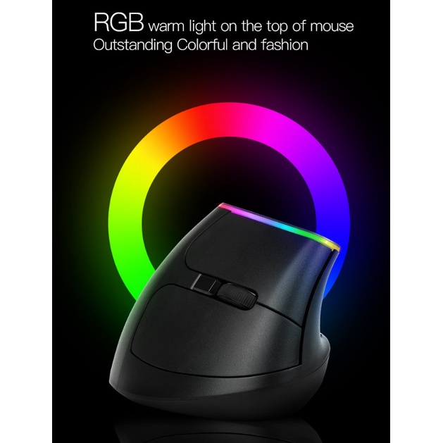 Chuột Không Dây DELUX M618C 2.4Ghz Wireless Led RGB 1600DPI