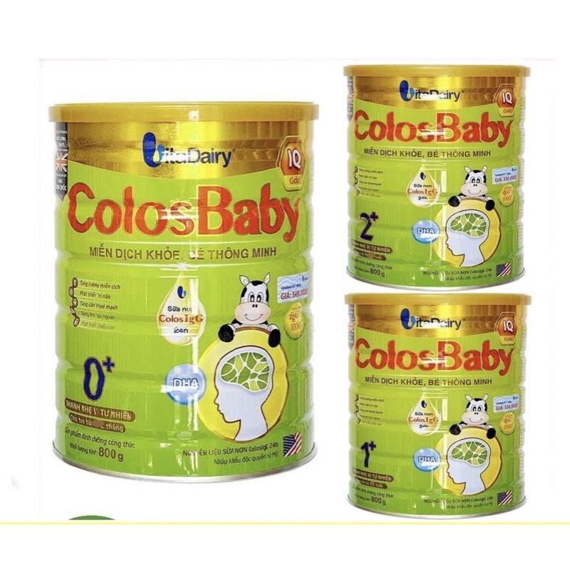 Sữa Colosbaby IQ 0+,1+,2+ đủ số lon 800gr (Date 2025)