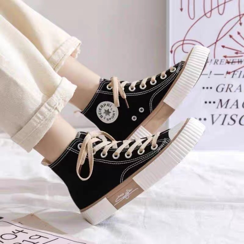 Giày Cvs nữ cao cổ thời trang C2 - giày sneaker vải nữ 2 màu siêu Hot | BigBuy360 - bigbuy360.vn