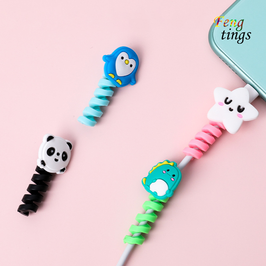 2 Phụ kiện bảo vệ đầu dây cáp sạc Usb K1 hình hoạt hình dễ thương