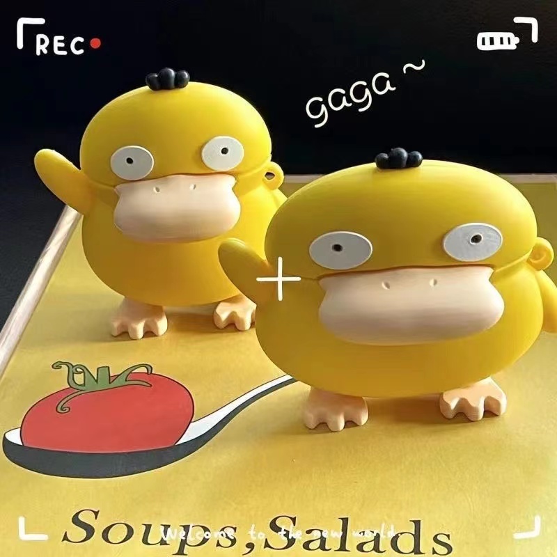 Vỏ Bảo Vệ Hộp Sạc Tai Nghe bluetooth Không Dây Baseus Bowie M2 Bằng Silicon Mềm Hình Vịt 3D Dễ Thương